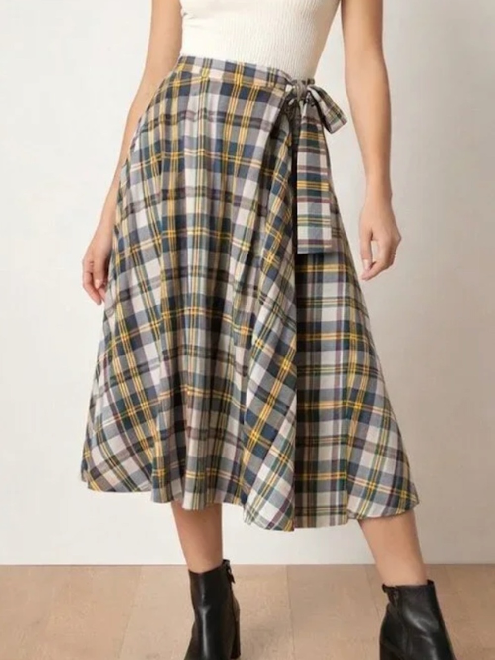 JW Anderson x Uniqlo Tartan Midi Skirt Cotton Multiple colors
